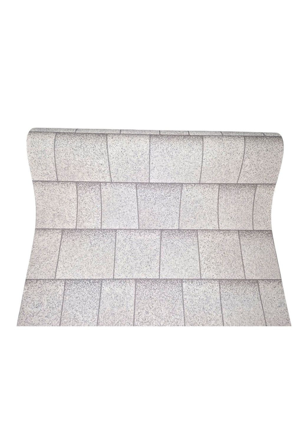 Обои виниловые 10,05 × 0,53 м Славянские обои 9445-06, белые, геометрия, для кухни, коридора, гостиной Слов'янські шпалери (340275389)