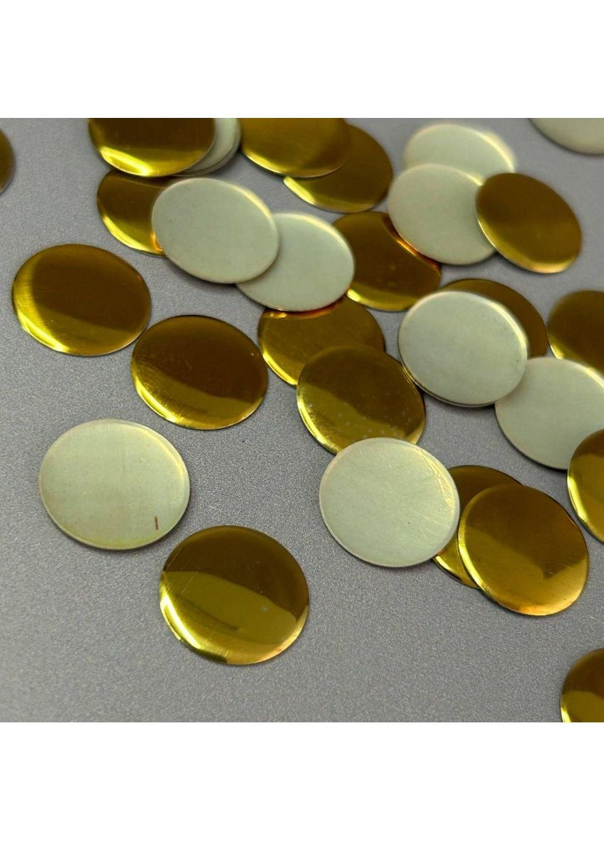 10г - Металострази термоклейові, монетка 15 мм - золото жовте Plus-plus (352746907)