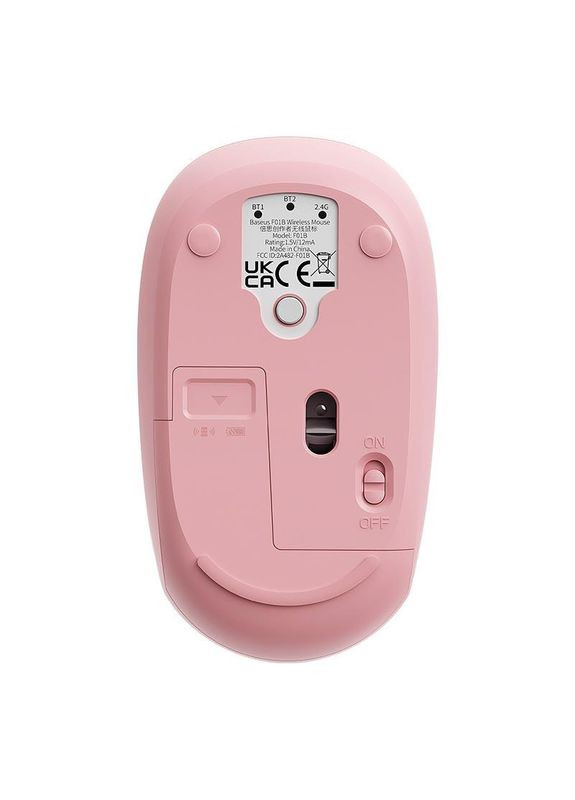 Миша бездротова F01B TriMode Bluetooth 3 режимна рожева Baseus (279554150)