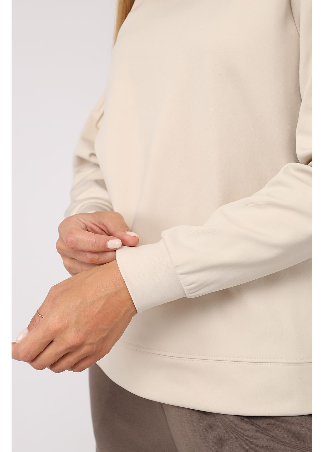 Бежевый свитшот женский цвет бежевый цб-00283749 Yuki (361305117)