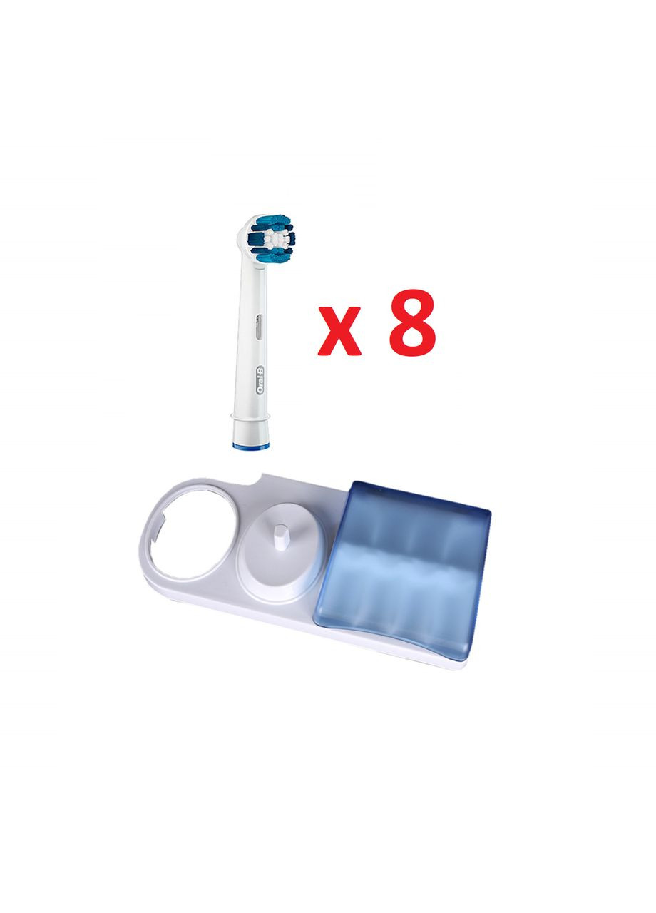 8 насадок для зубной щетки ORALB Precision Clean (EB20) + подставка с крышкой Braun (304766788)