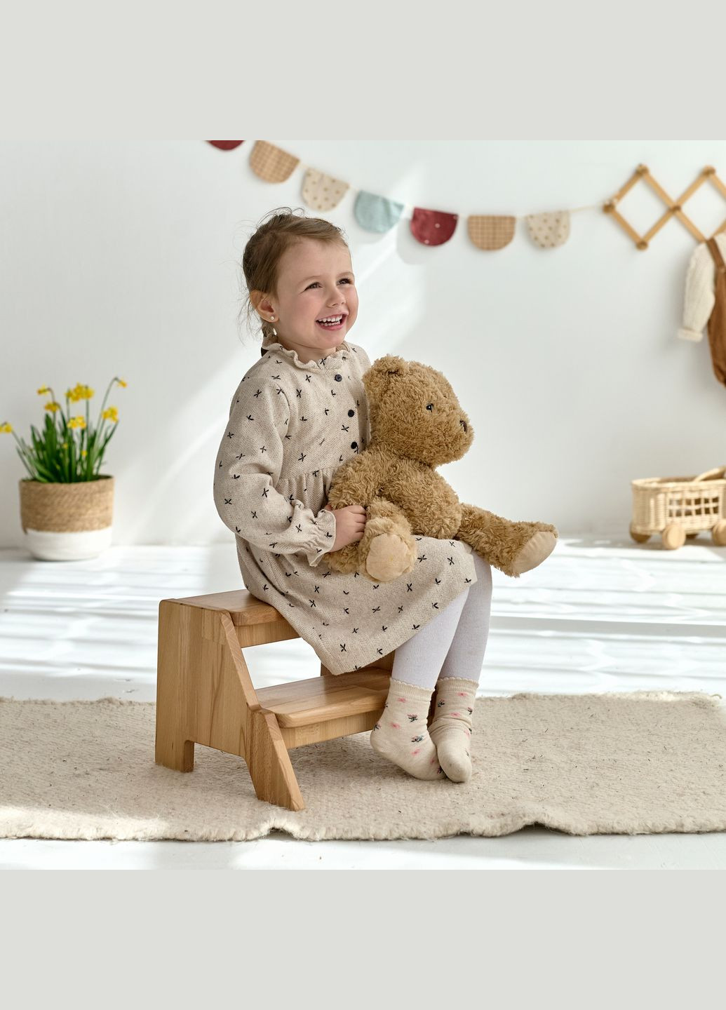 Дитяча підставка-сходинка для кухні та ванної з бука Tatoy (292312769)