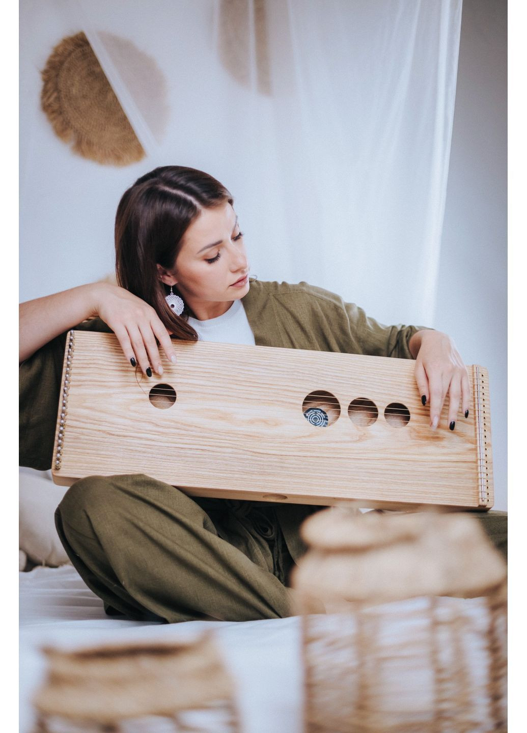 Монохорд – интуитивный музыкальный инструмент, новогодний и рождественский подарок. Walk Sound Store 21 струна натуральний колір (370080152)