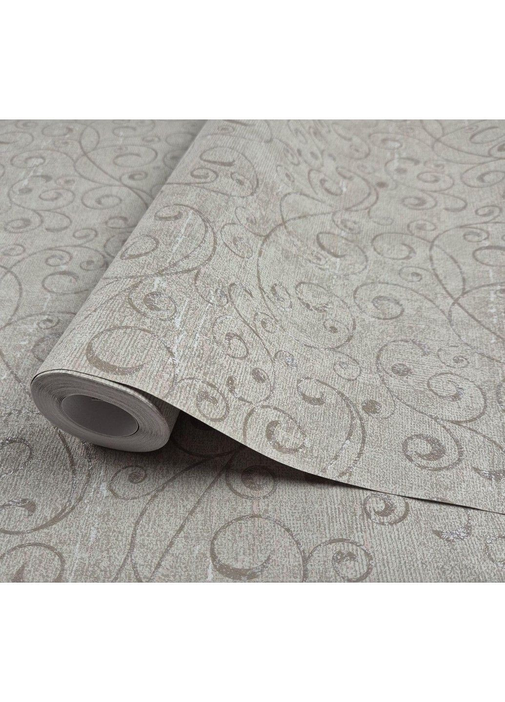 Виниловые обои 0.53 × 10.05 м 59419, серо-оливковые для спальни, гостиной, кабинета MARBURG (368895922)