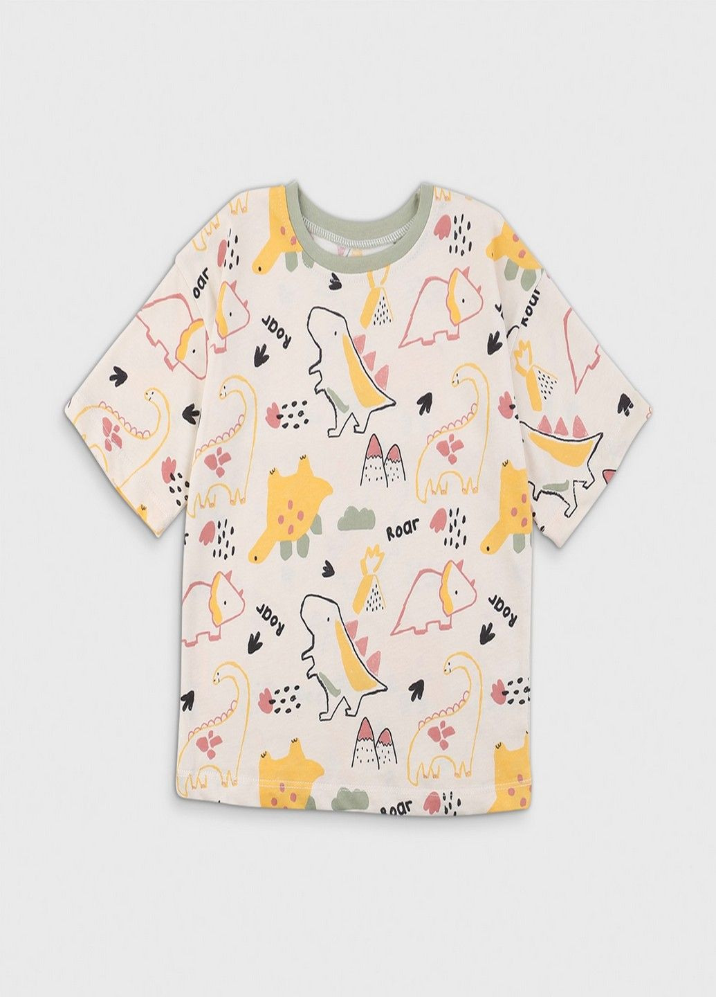 Бежевая стильная футболка для мальчика Фламинго Текстиль