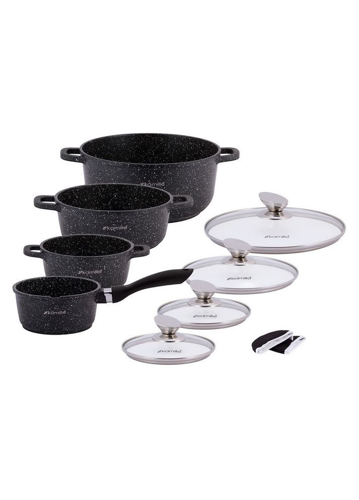 Набор посуды 9 пр. KM4429+Набор кухонных принадлежностей Tramontina Ability из нейлона 4 шт. 25199/601 Kamille (316516039)