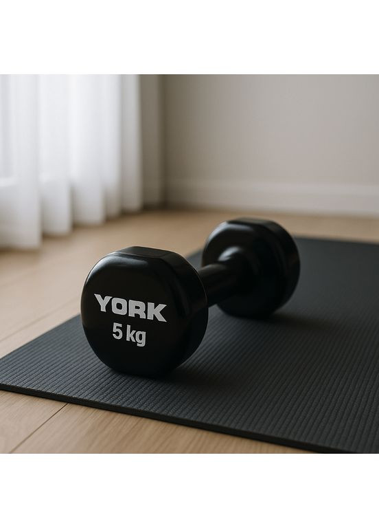 Гантелі для фітнесу вінілові круглі 2х5кг York Fitness (349824210)