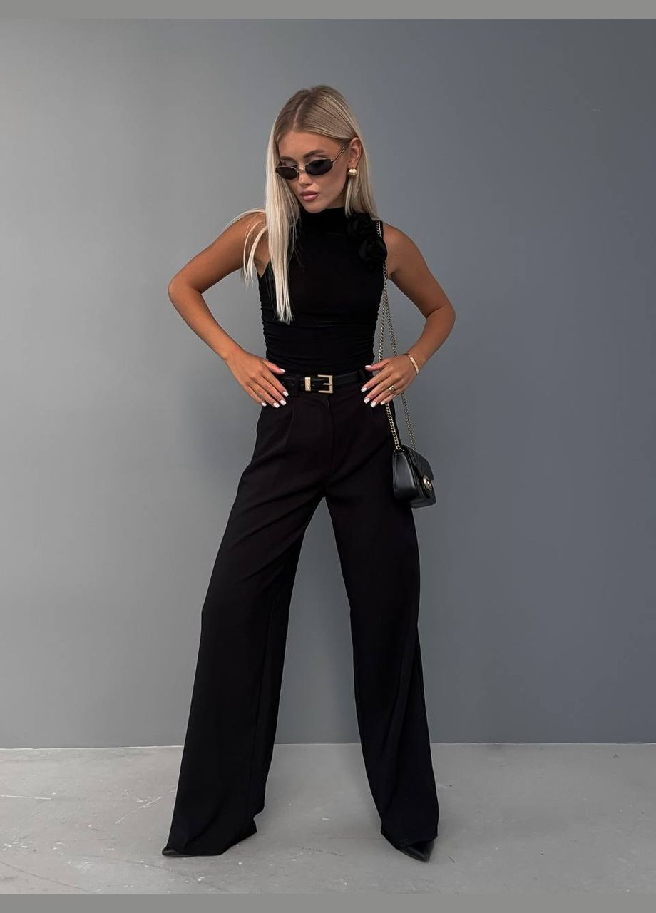 Женские брюки палаццо цвет черный р.46/48 452623 New Trend - (285711931)