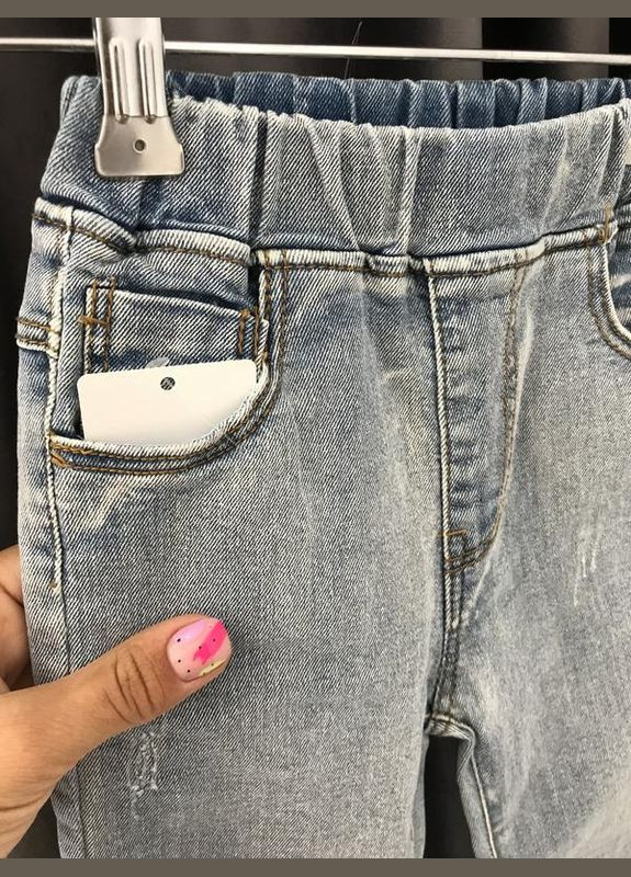 Голубые демисезонные клеш джинсы клеш для девочки BabyStyle