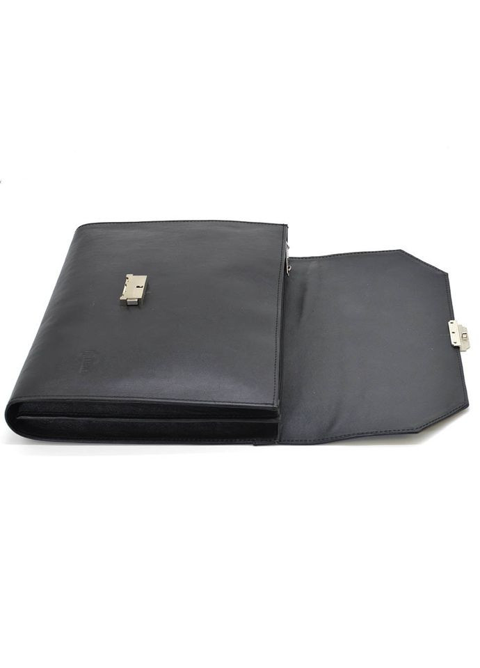 Шкіряна папка А4 на три відділення з петлею для руки GA-7101-4lx чорна TARWA (300171379)