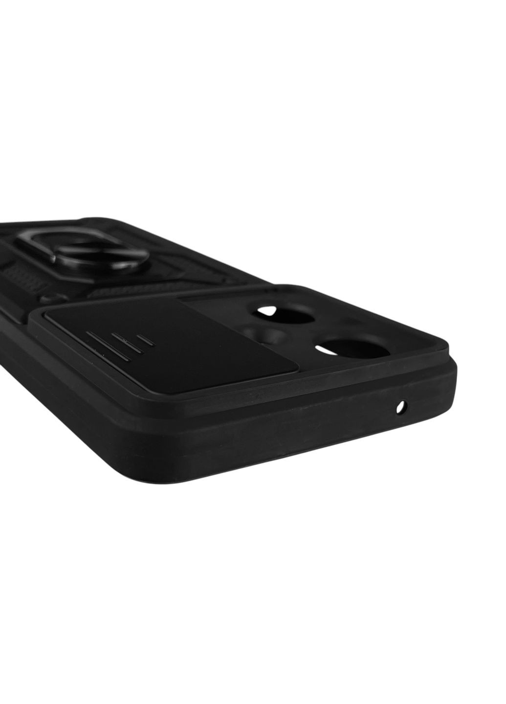 Чехол для Y27 4G бронированный с кольцом-держаталем со шторкой на виво у27 4г черный rg1 Vivo (366231055)