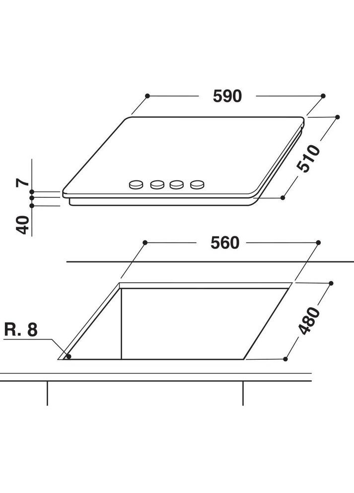 Варочная поверхность GMA 6422/IX WHIRLPOOL (306581247)