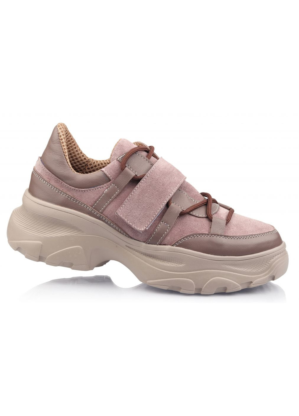 Бежевые всесезонные кроссовки 3014 для девочек бежевые, кожа+замш. размер 38 Astini