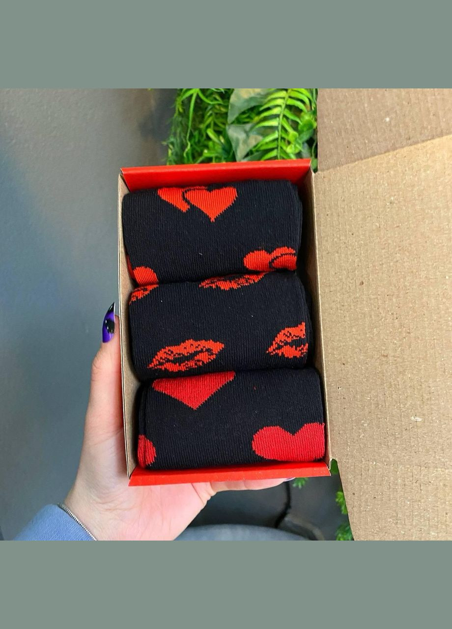 Чорні бокс жіночих шкарпеток 36-41 на 3 пари Vakko (307714967)