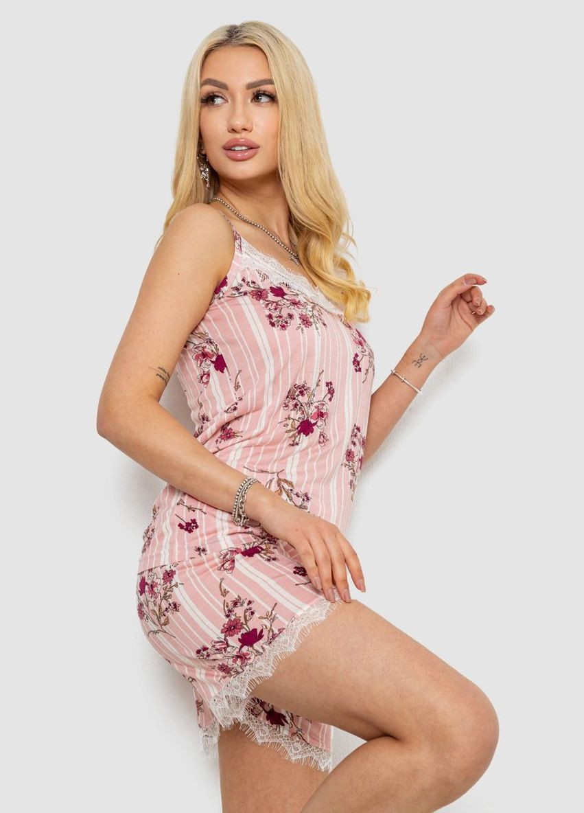 Пудровая пижама женская с принтом, 243r2126 Good Night