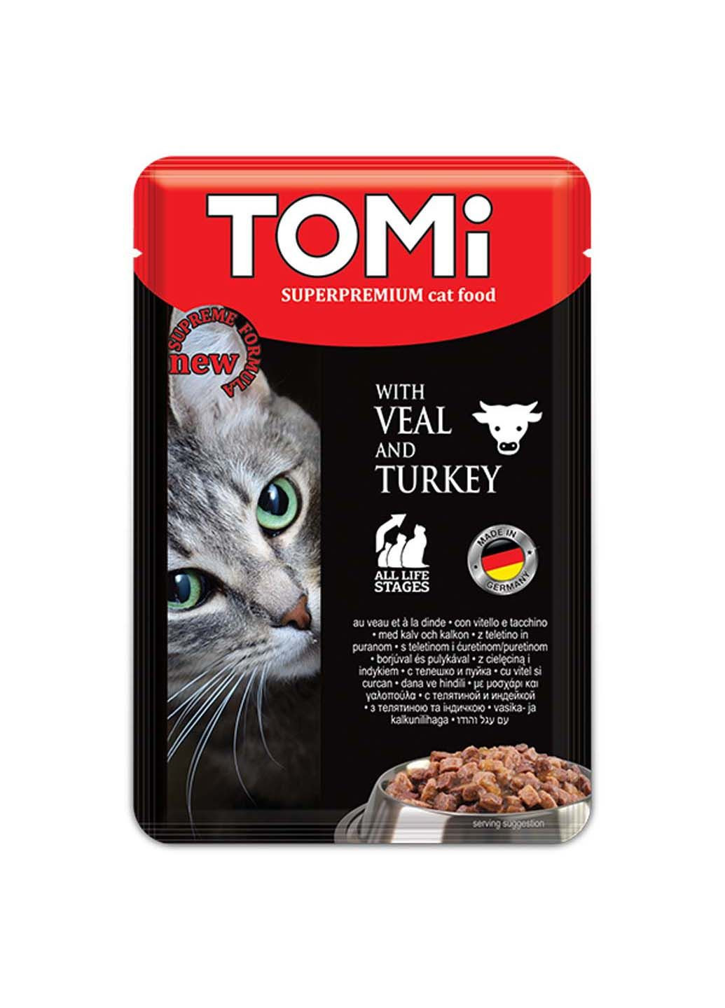 Суперпремиум влажный Veal Turkey пауч 100 г TOMI (286472648)