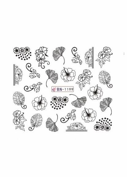 Слайдер-дизайн водные наклейки для ногтей, BN-1199 No Brand (296664826)