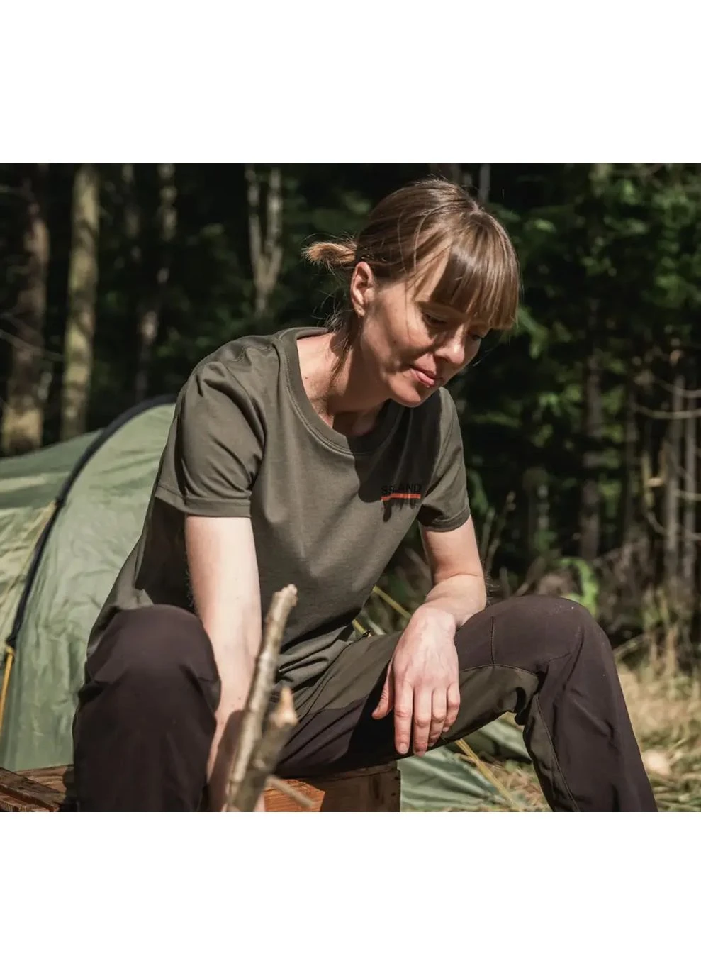 Зелена футболка seeland eala t-shirt зелений No Brand