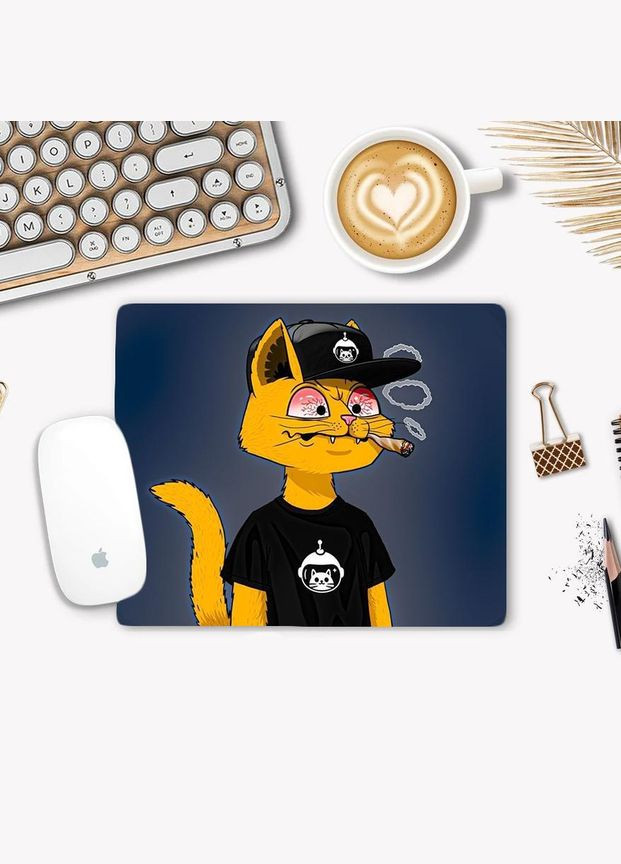 Коврик для мышки Кот и папироса No Brand (302083454)