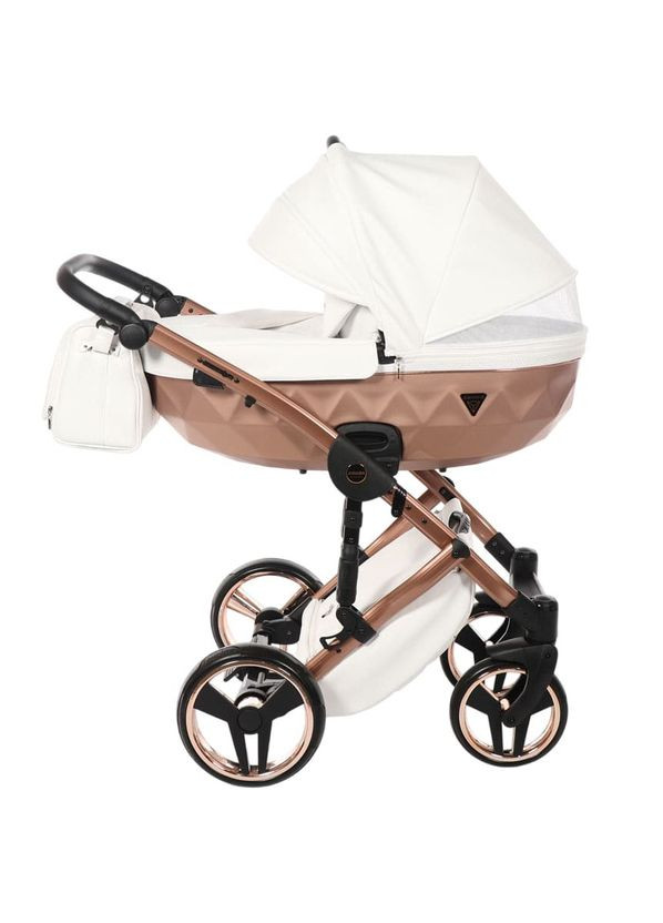 Універсальна коляска 2в1 Mirror Satin 05, білий/ мідна рама () Junama J-MS-05 (337709842)
