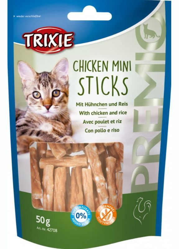 Лакомство для кошек PREMIO Mini Sticks, 50 г Trixie (292259158)