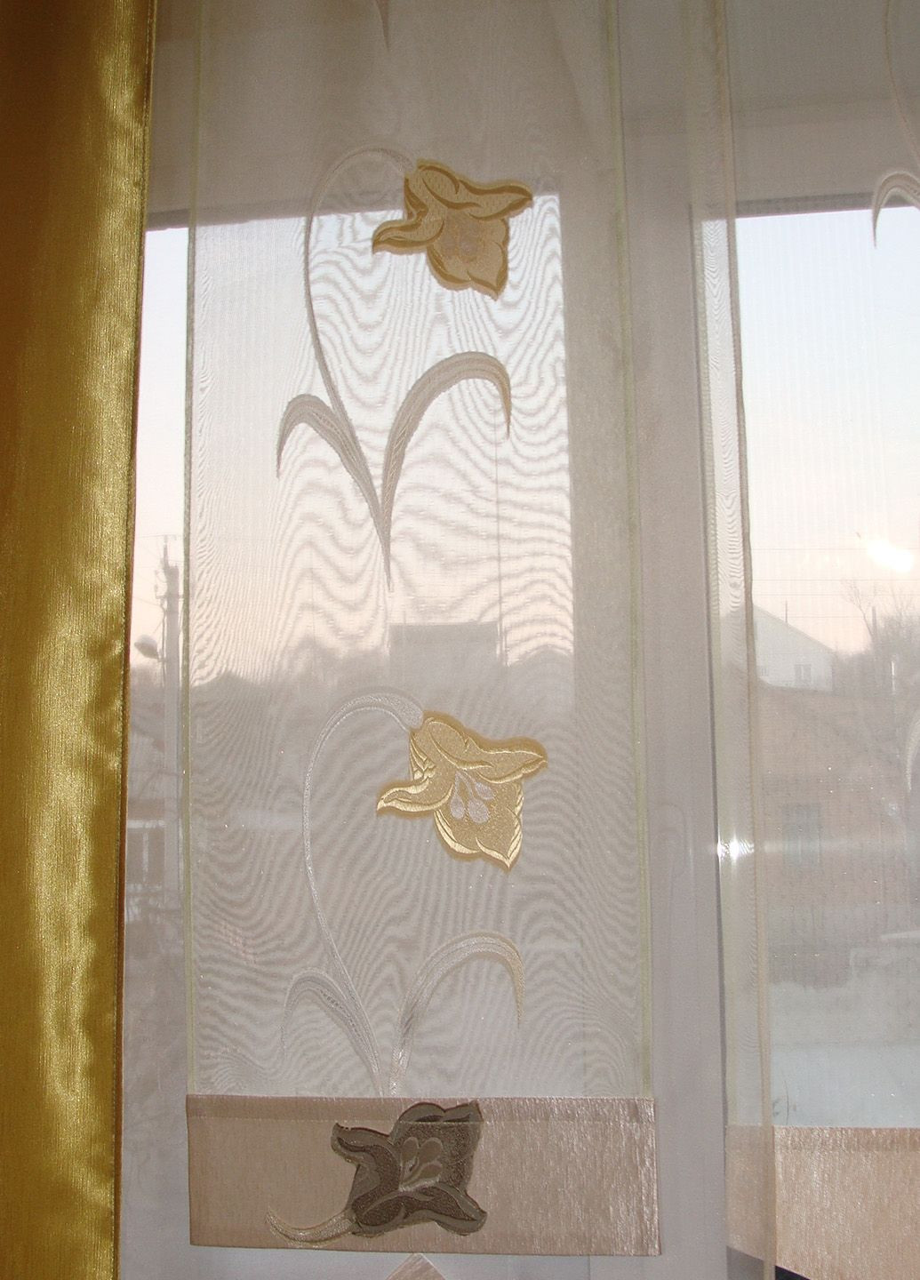 Комплект панельних фіранок Лілу 250см 7шт гірчичні (25п) Firanka Flowers (328949055)