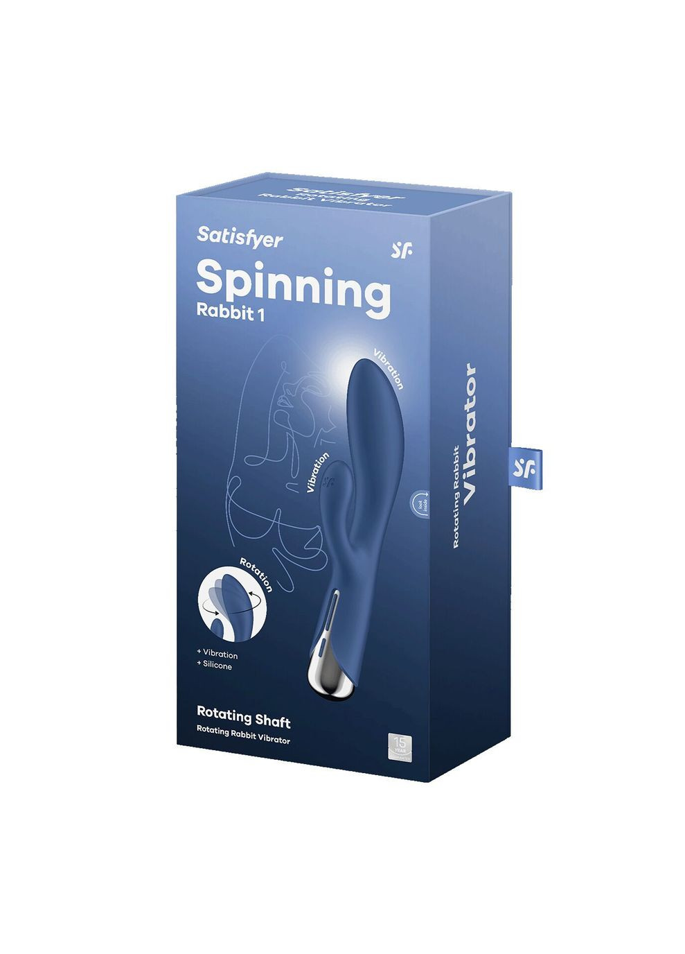 Вибратор-кролик с ротацией Spinning Rabbit 1 Blue, 3 мотора Satisfyer (335389355)