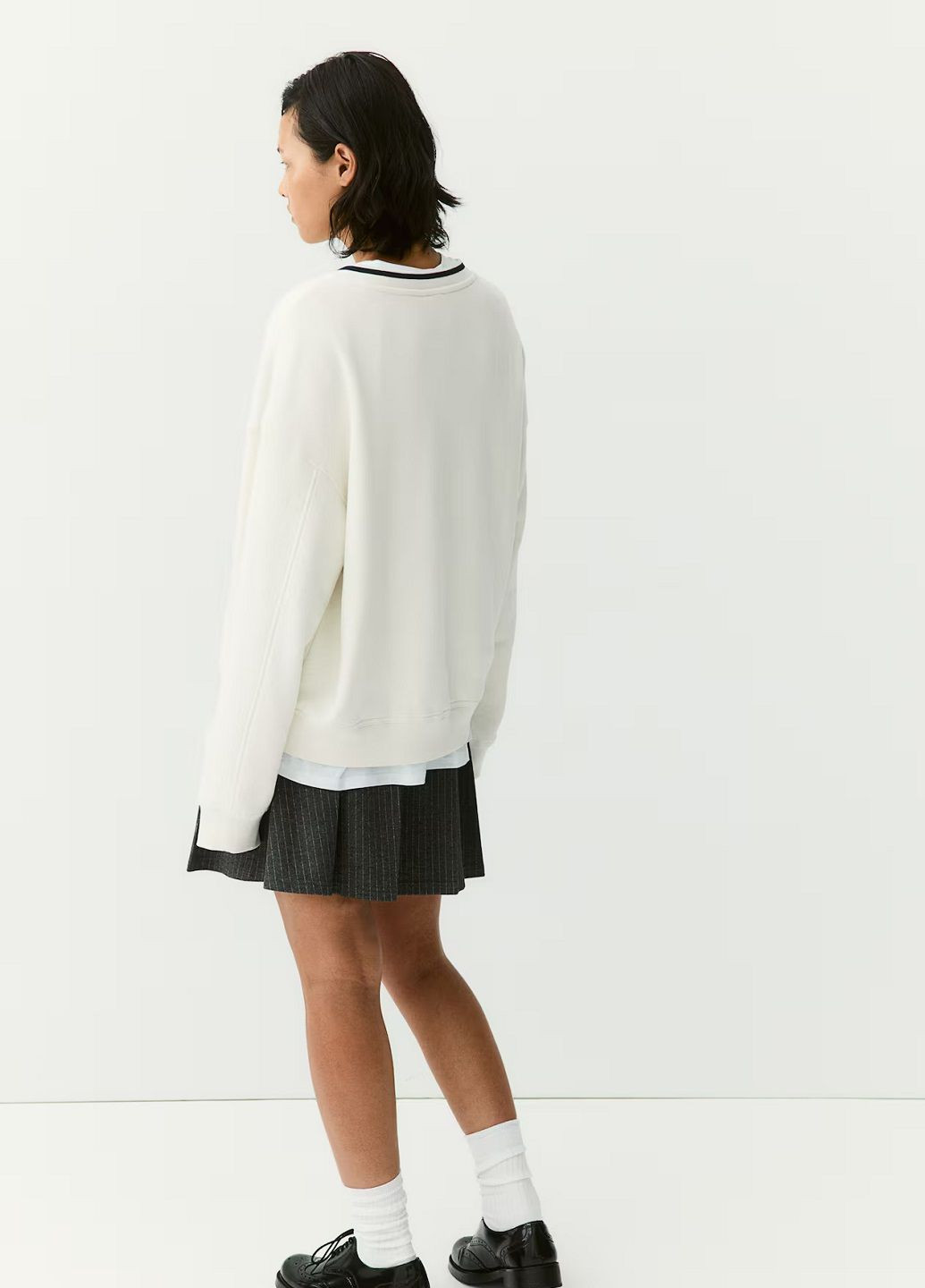 Молочный свитшот H&M надпись (307831635)