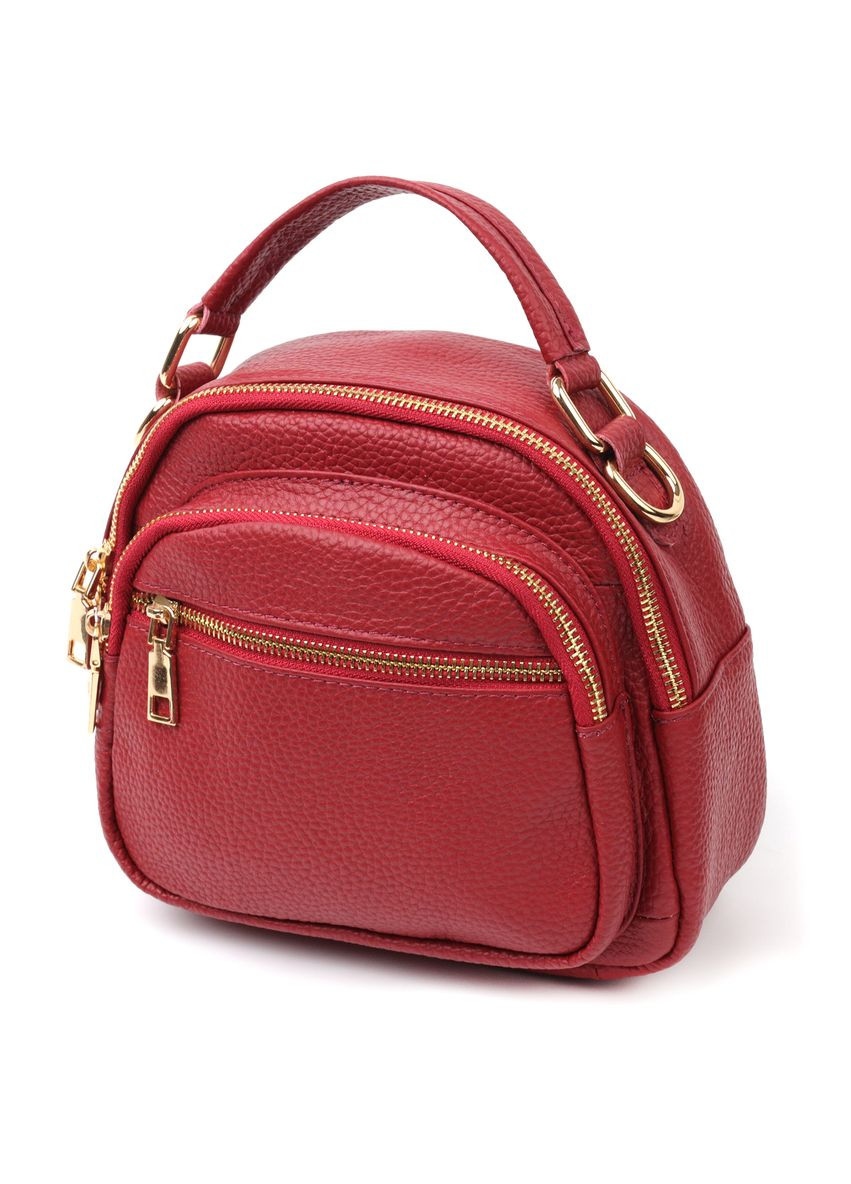 Сумка женская через плечо кожаная 20689 Красная Vintage (302008846)