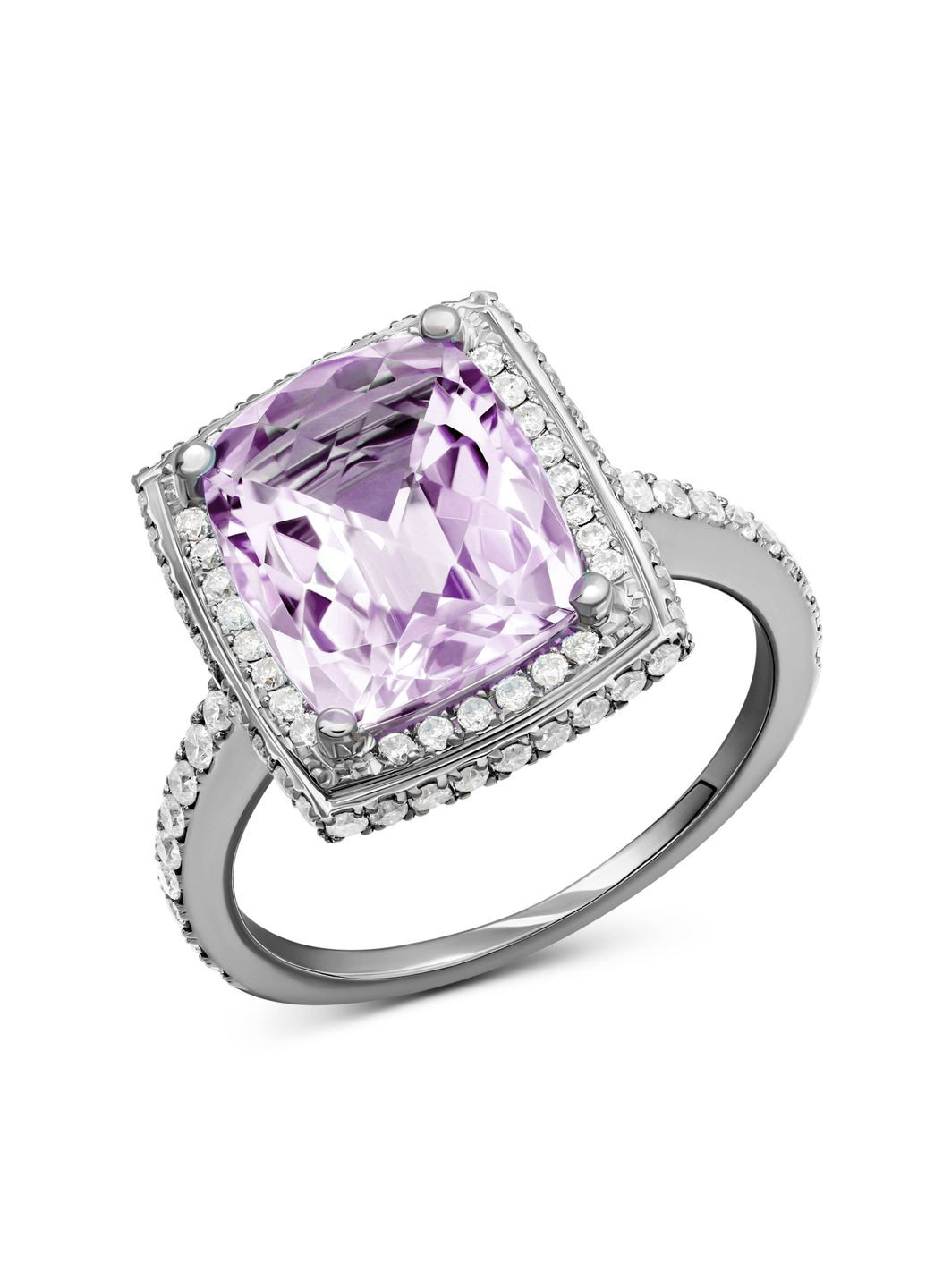Каблучка з діамантами та аметистом 1К034-0751 Zarina (333833352)
