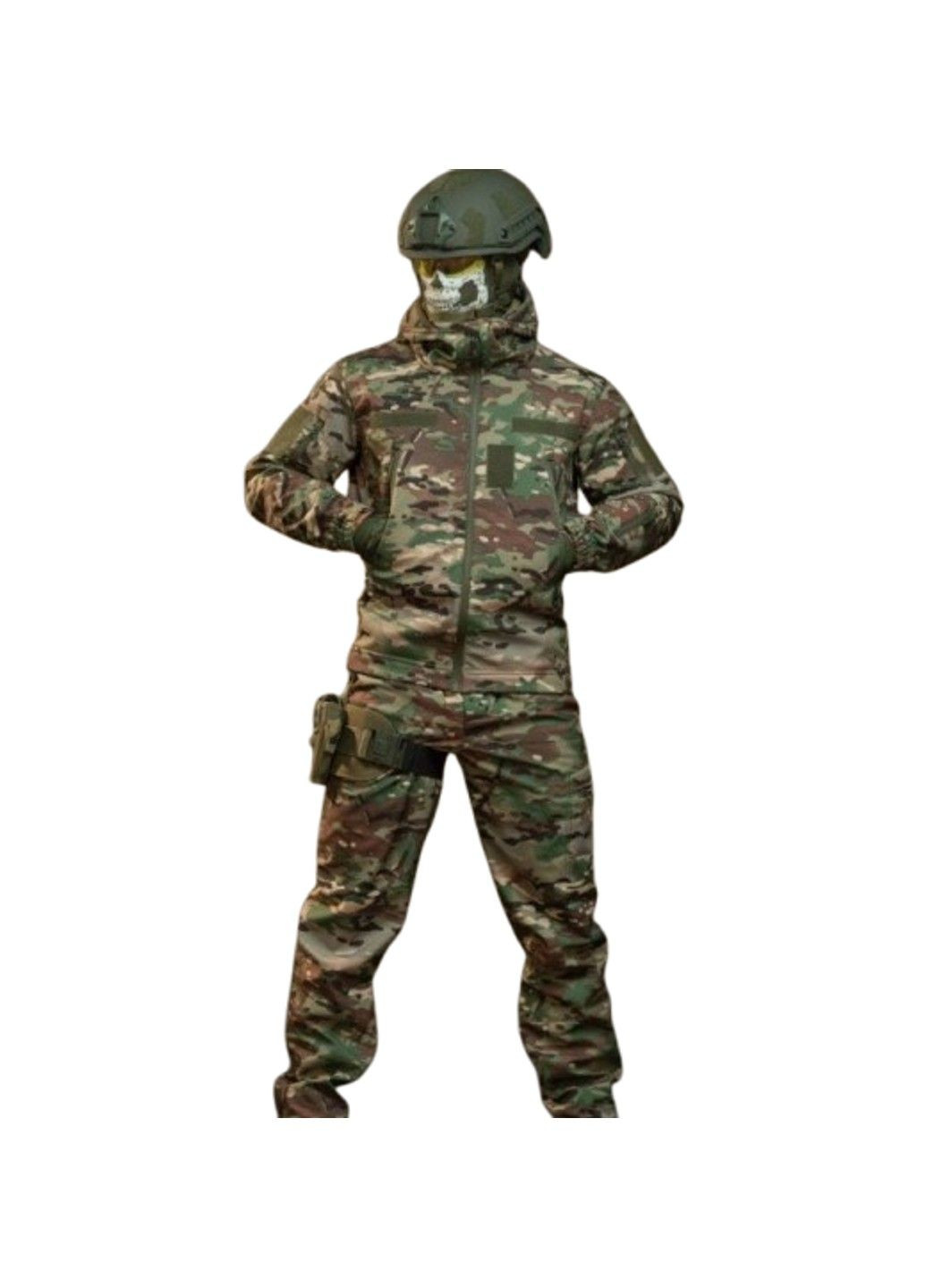 Демісезонний тактичний костюм Cофтшел Softshell Rocket НП4862 (Мультикам) M No Brand