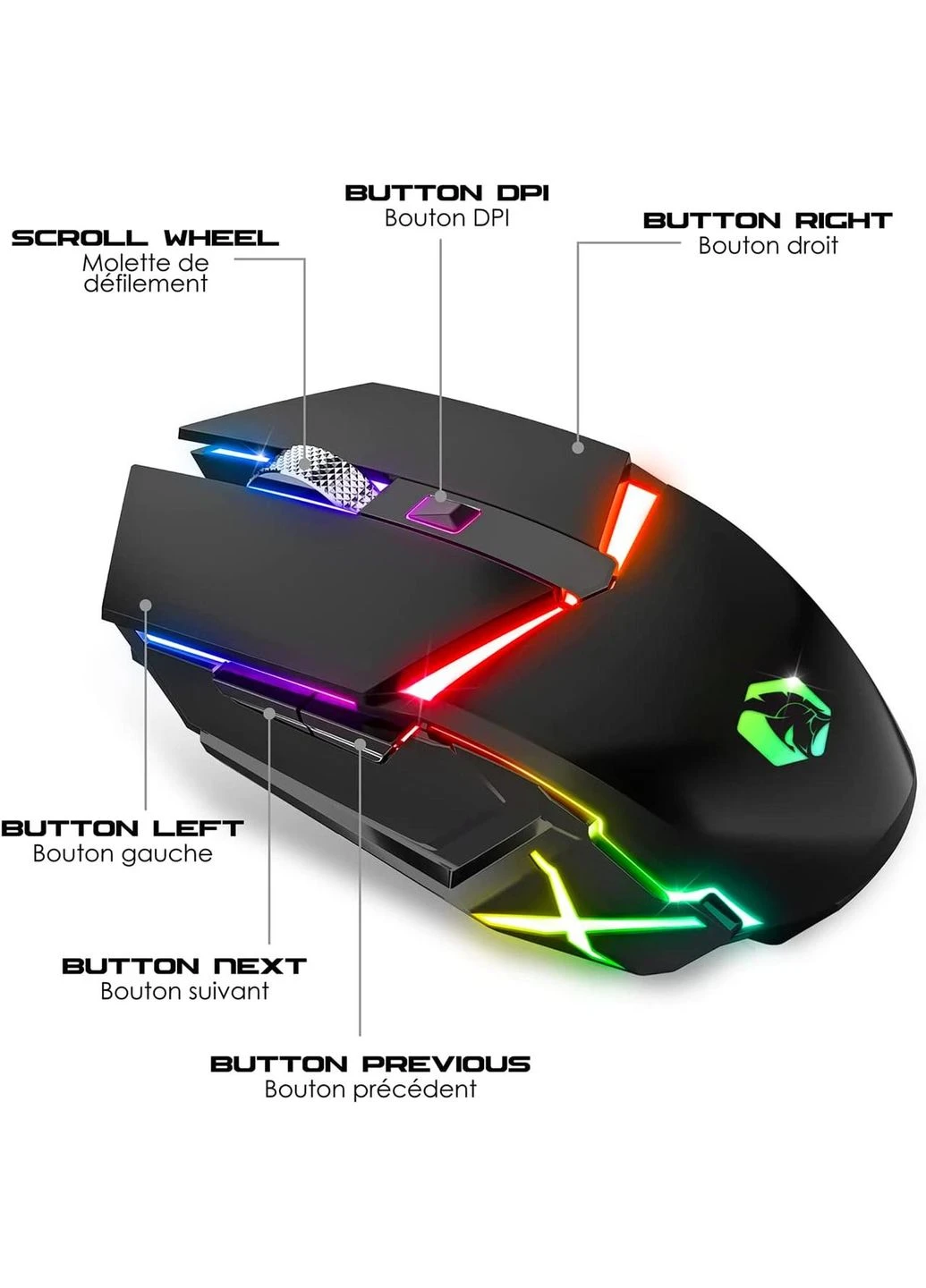 Бездротова ігрова клавіатура EMPIRE GAMING RF358 + мишка та килимок (французька розкладка) No Brand (301349314)