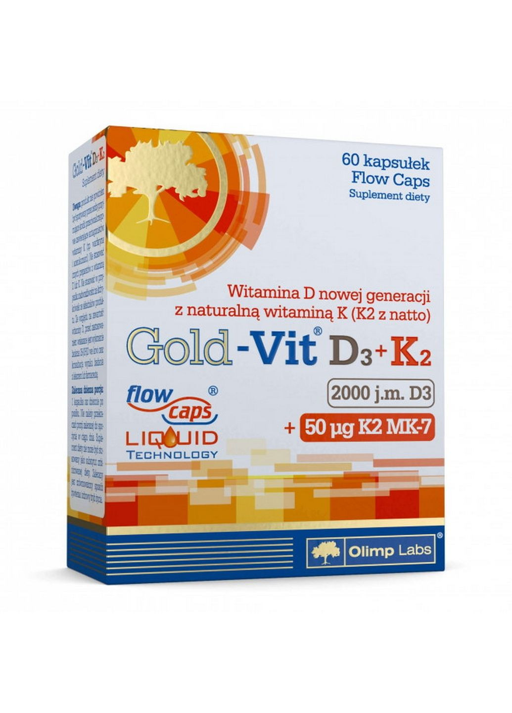 Вітаміни та мінерали Gold-Vit D3+K2 2000 UI, 60 капсул Olimp (293480433)