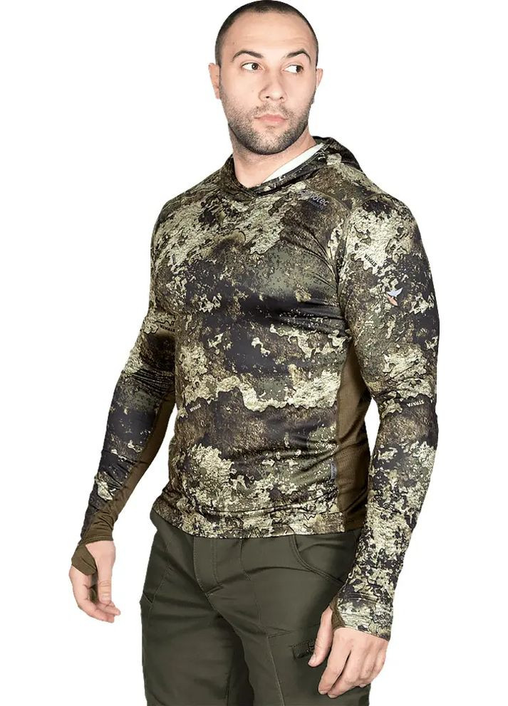 Комбинированная лонгслив chiton hood coolpass sj камуфляж Camotec