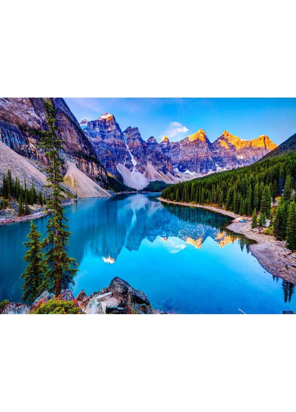 Набір Алмазна мозаїка вишивка Бірюзова річка Снігові гори на підрамнику повна 5d 30х40 No Brand (332208712)