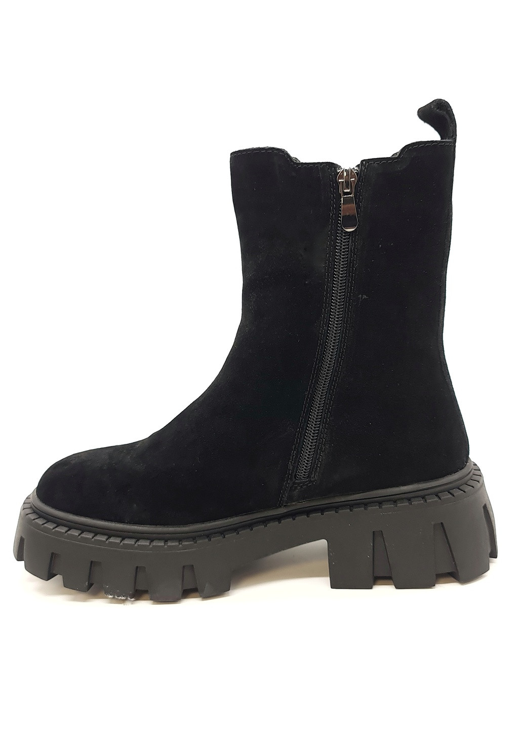 Жіночі черевики зимові чорні замшеві II-11-9 24 см (р) It is (259299476)