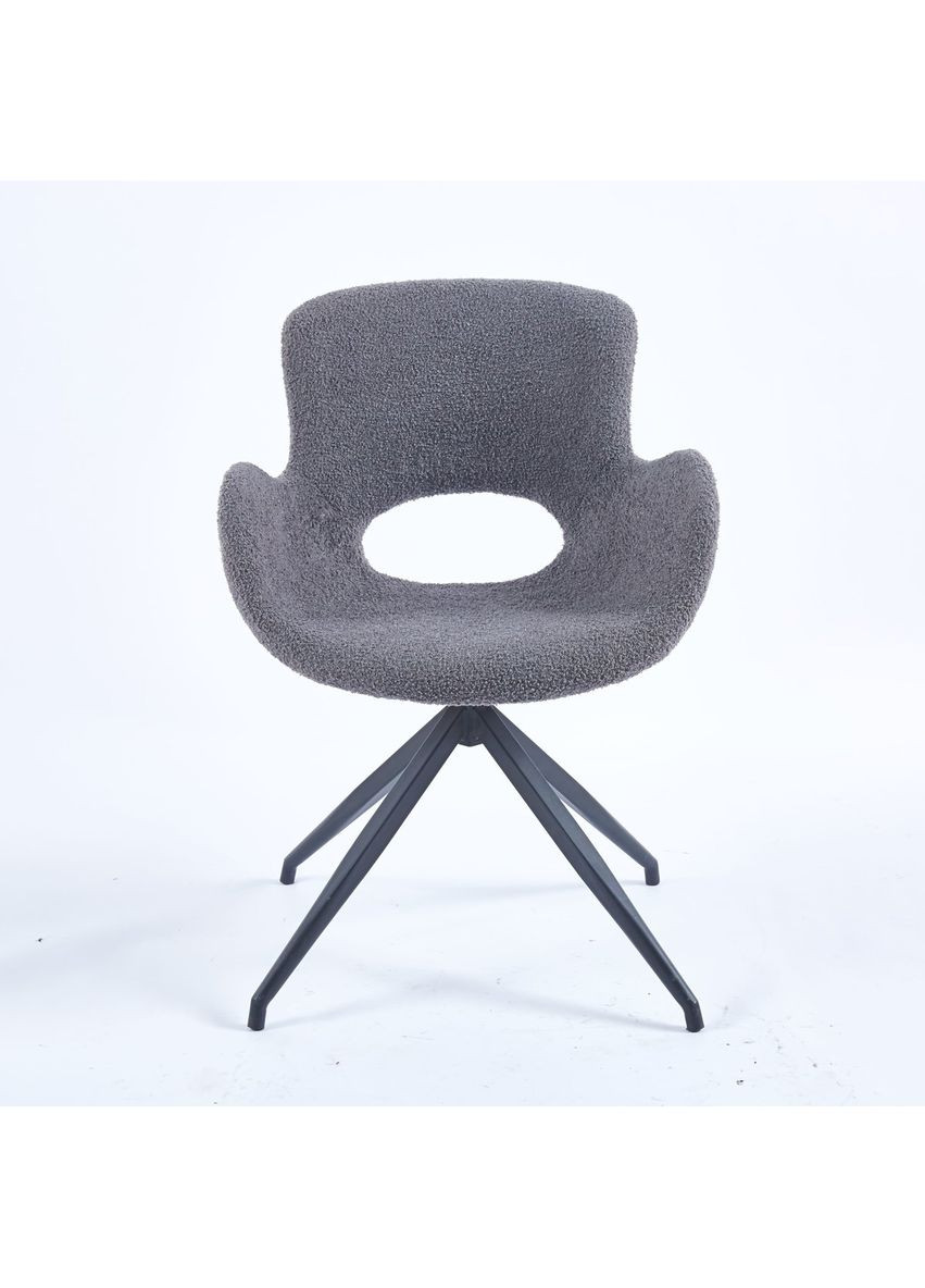 Стілець GERDA чорний каркас/сірий тк. з обертом 180° Intarsio (372178950)