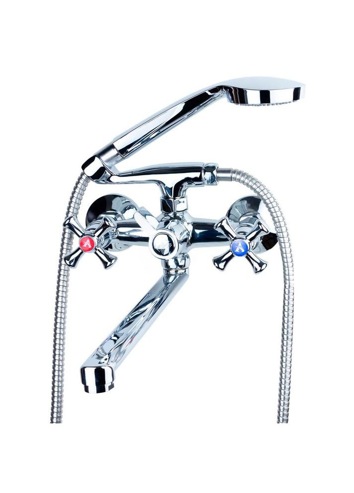 Змішувач PL 1/2" для ванни гусак прямий 350мм дивертор вбудований картріджний PL-2C255C AQUATICA (352748203)