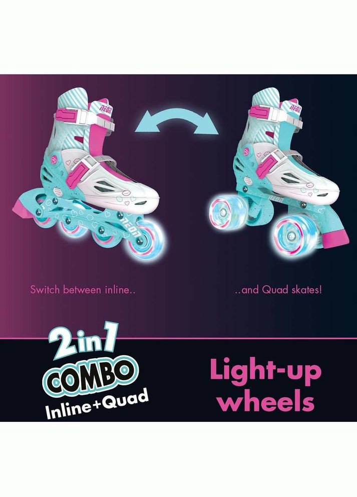 Ролики Сombo 34-37 Turquoise (NT10T4) Neon (322905581)