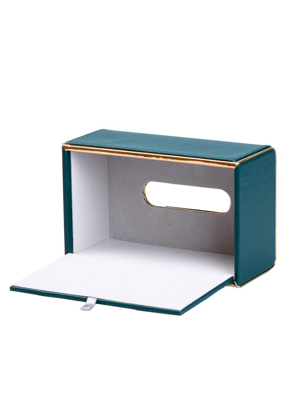 Серветка на стіл з еко-шкіри зелена для дому та кафе органайзер для серветок ProDobro (364192684)