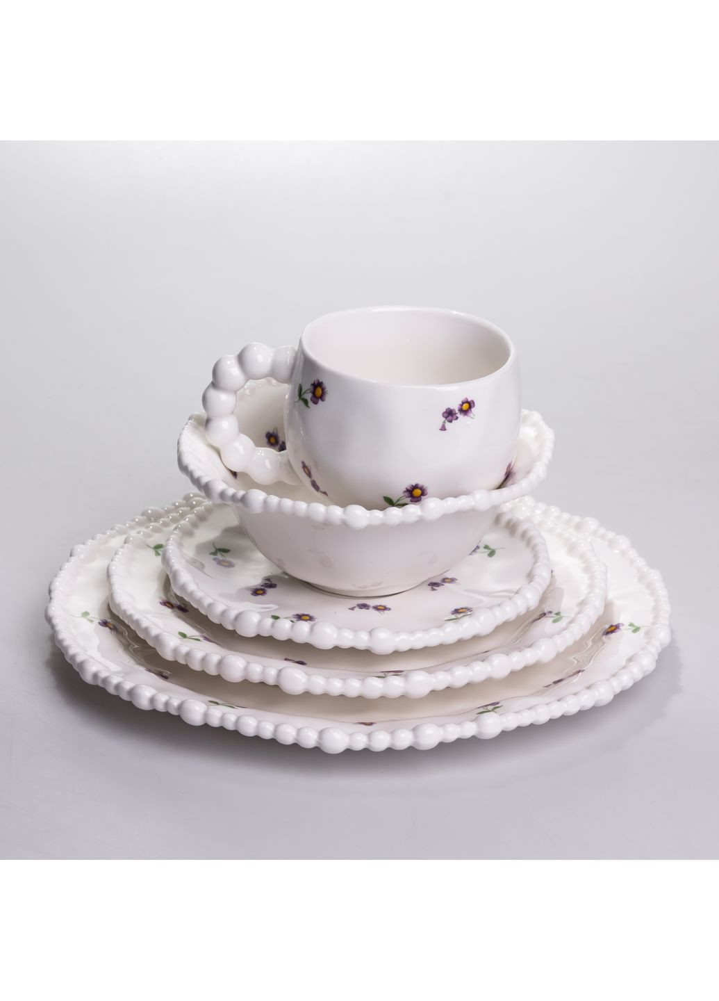 Столовий сервіз порцеляновий Pearl 32 предмети на 6 персон Yiwu (368766096)