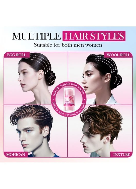 Віск для укладання волосся з ароматом сакури SADOER Sakura Hair Styling Wax Stick, восковий стік для волосся, 40 г No Brand (393946641)