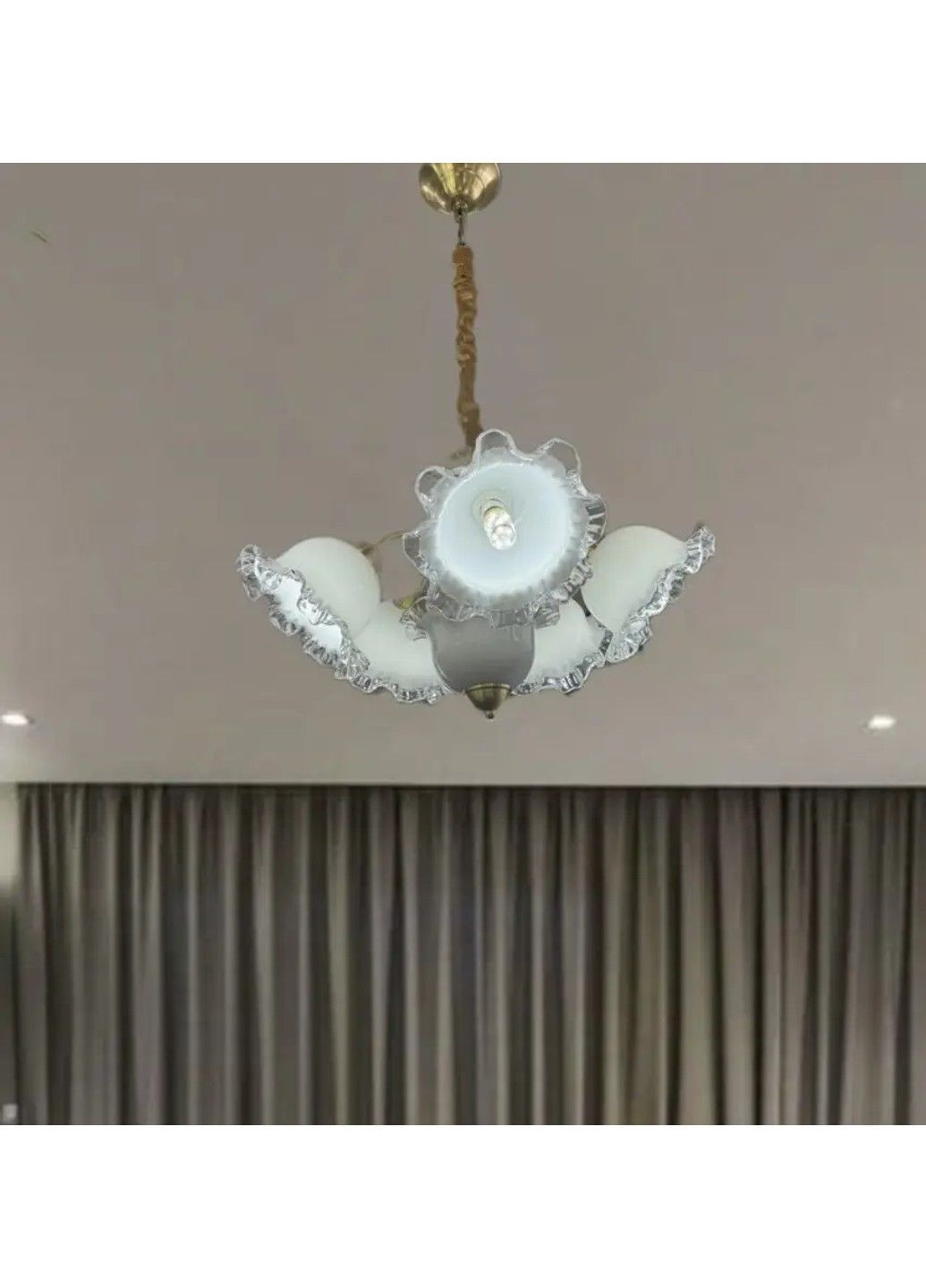 Світлодіодна люстра Дзвіночок 5019 (Золота) на 6 плафонів No Brand (331639938)