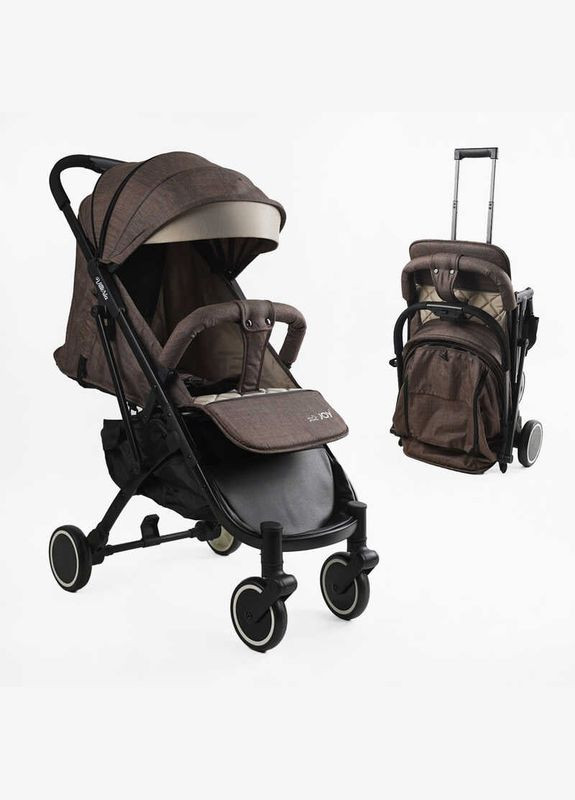 Прогулянковий візочок дитячий Vittoria 055 алюмінієва рама телескопічна ручка. Brown (87716) Joy (340910360)