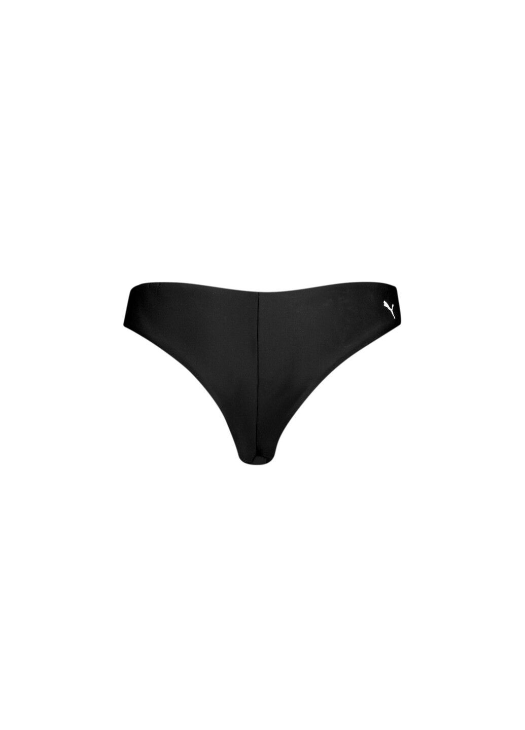 Черные плавки women's brazilian swim bottoms однотонные Puma