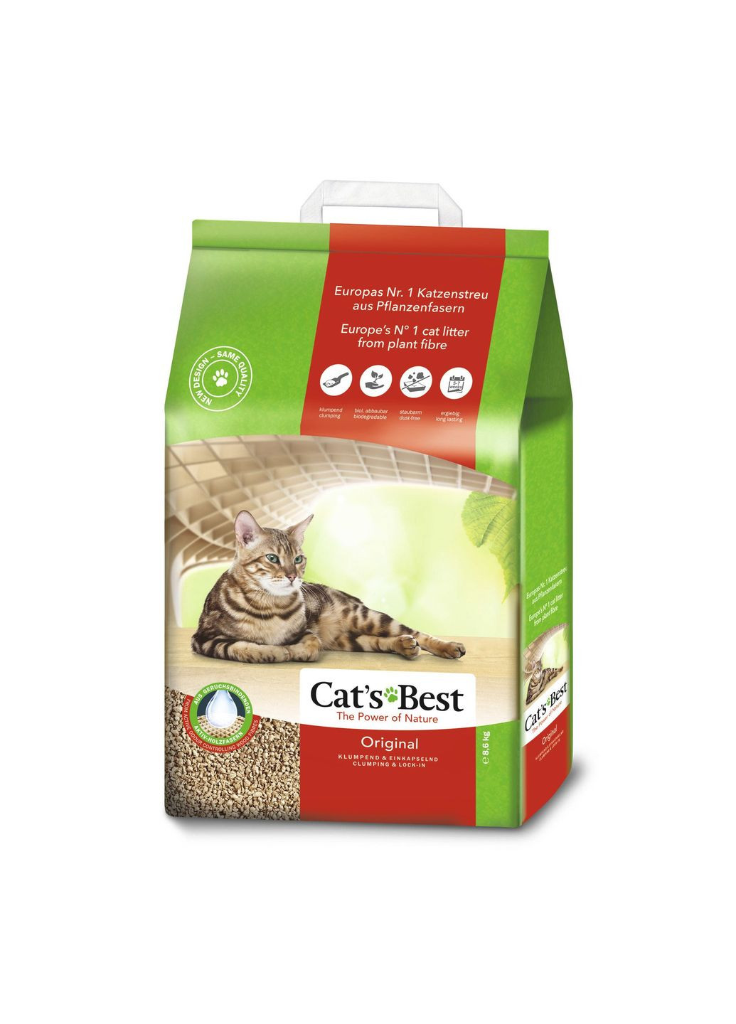 Наполнитель для кошачьего туалета Original Древесный комкующий 17.2 кг (40 л) (4002973213094) Cat's Best (279568449)
