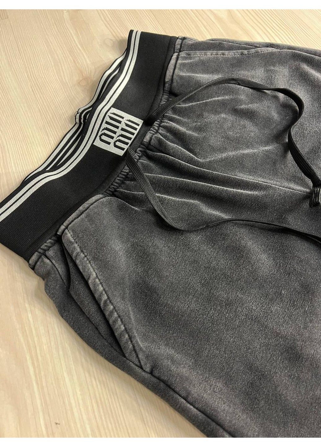 Брюки женские Yimeite 512 палаццо широкие трикотажные вареные дай талия на резинке черные No Brand (324019774)