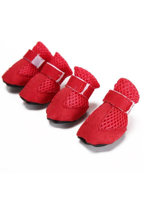 Летняя обувь для котов и кошек Pet Style "Сеточка" Красные 3 No Brand - (323235860)