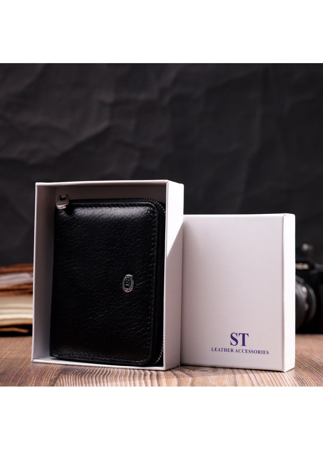 Жіночий шкіряний гаманець 11,8х9,5х2 см st leather (288047072)