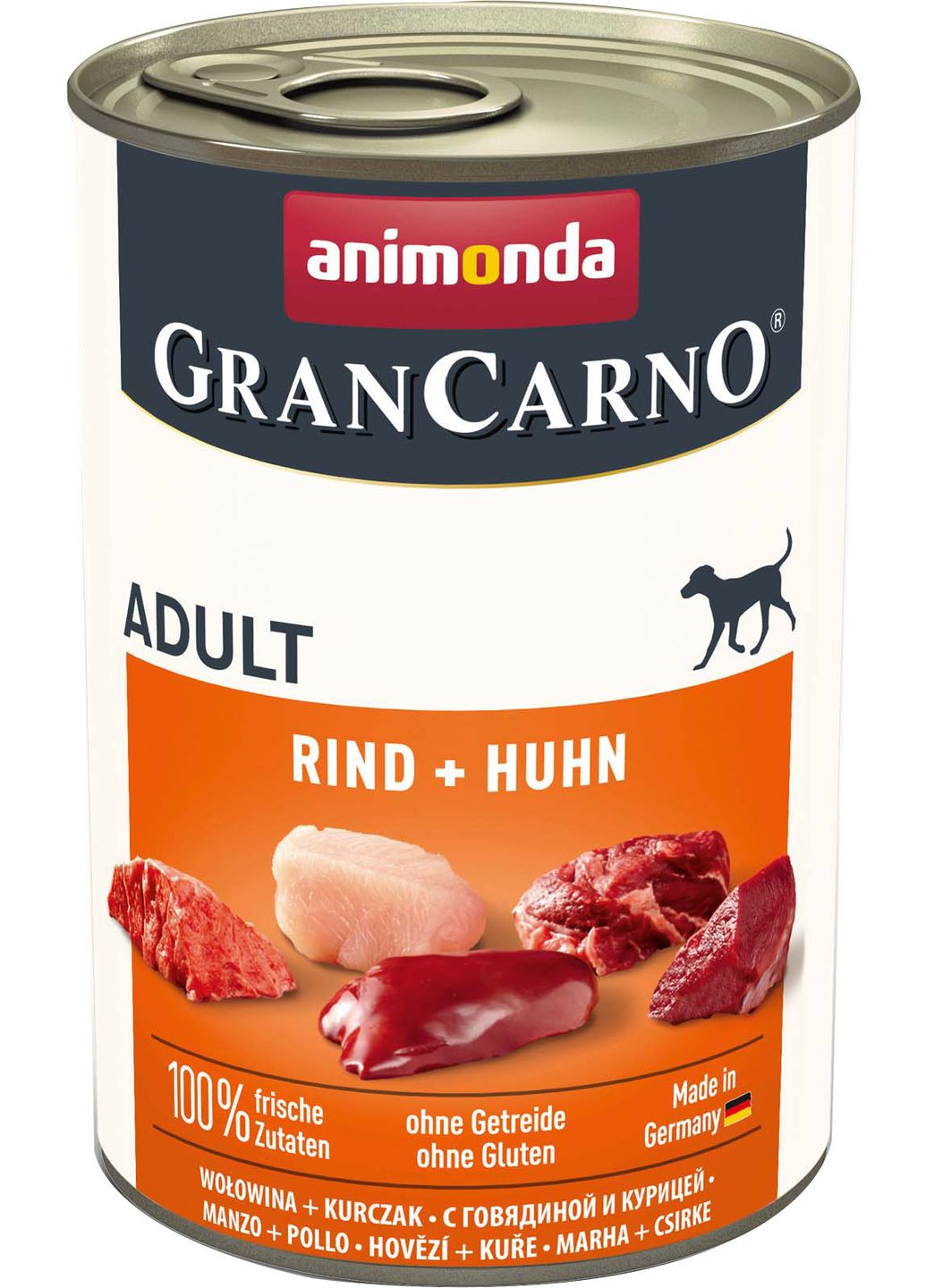 Влажный корм GranCarno Adult Beef + Chicken с говядиной и курицей для собак 400 г (4017721827324) Animonda (317223262)